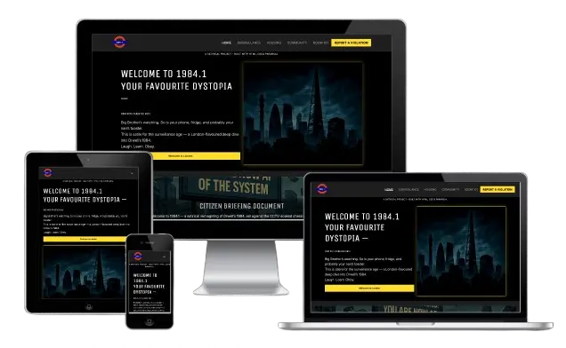 Thumbnail preview of the 1984.1 static website 