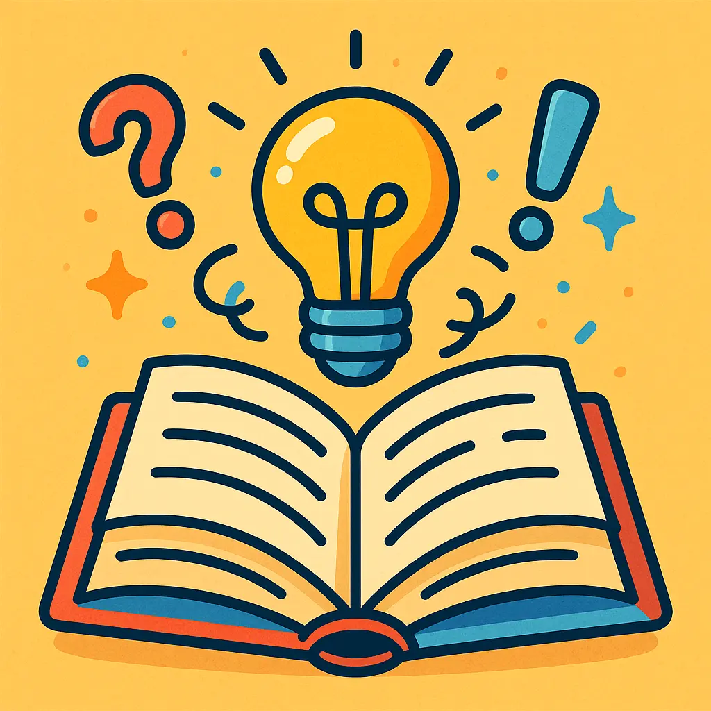 Open book with light bulb above it